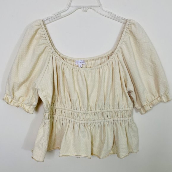 Hem & Thread | Tops | Hem Thread Crop Top Womens Large Pale Yellow ...